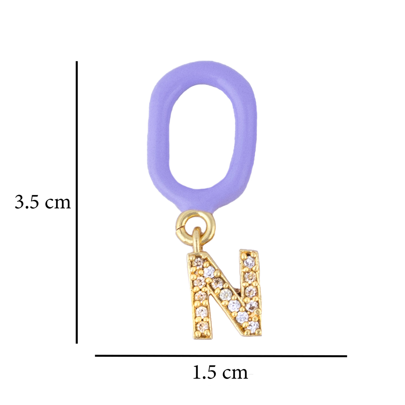 N Enamel Earring