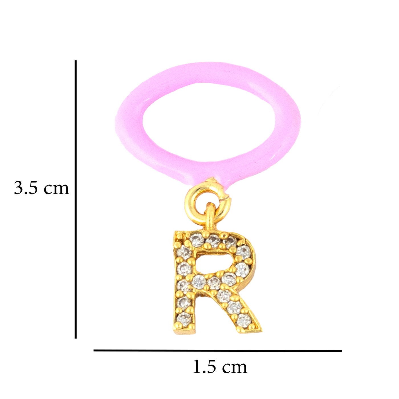 R Enamel Earring