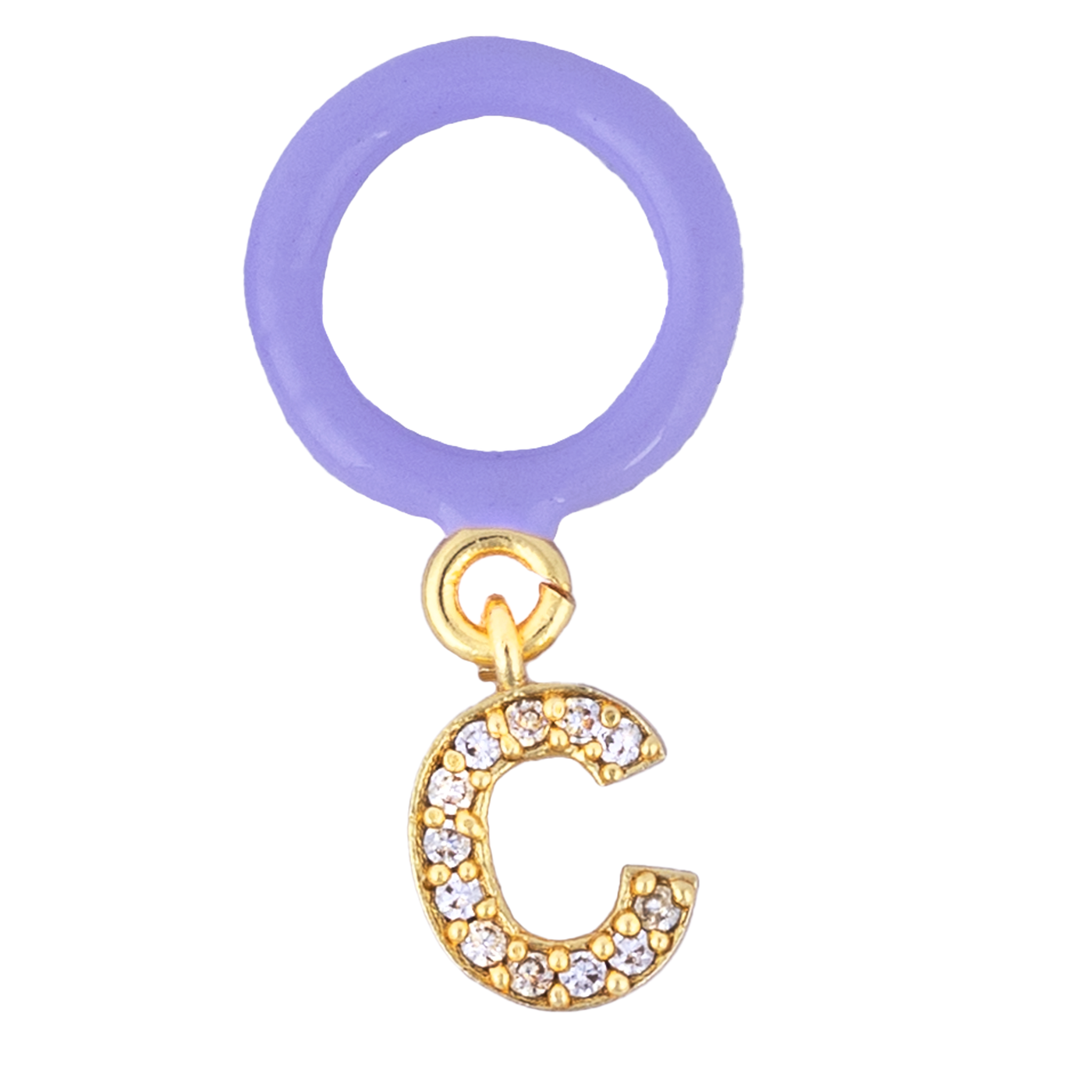 C Enamel Earring