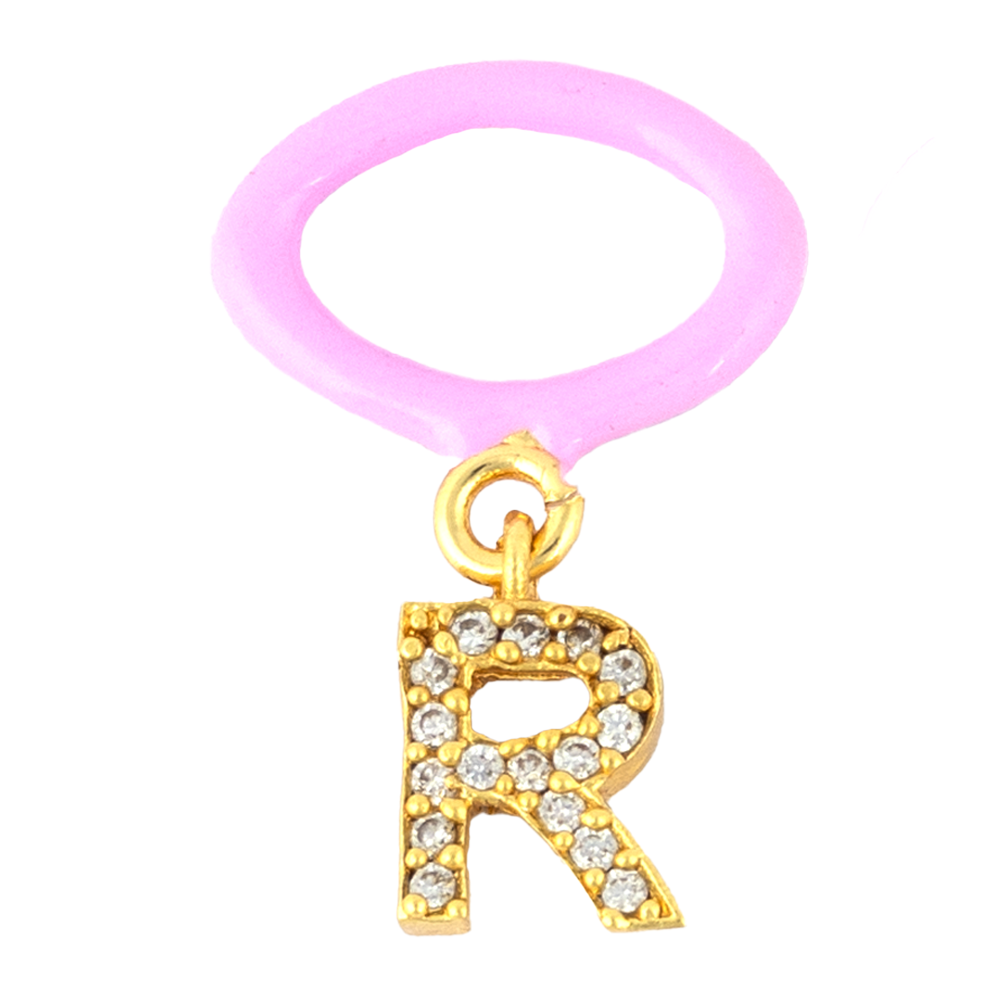 R Enamel Earring