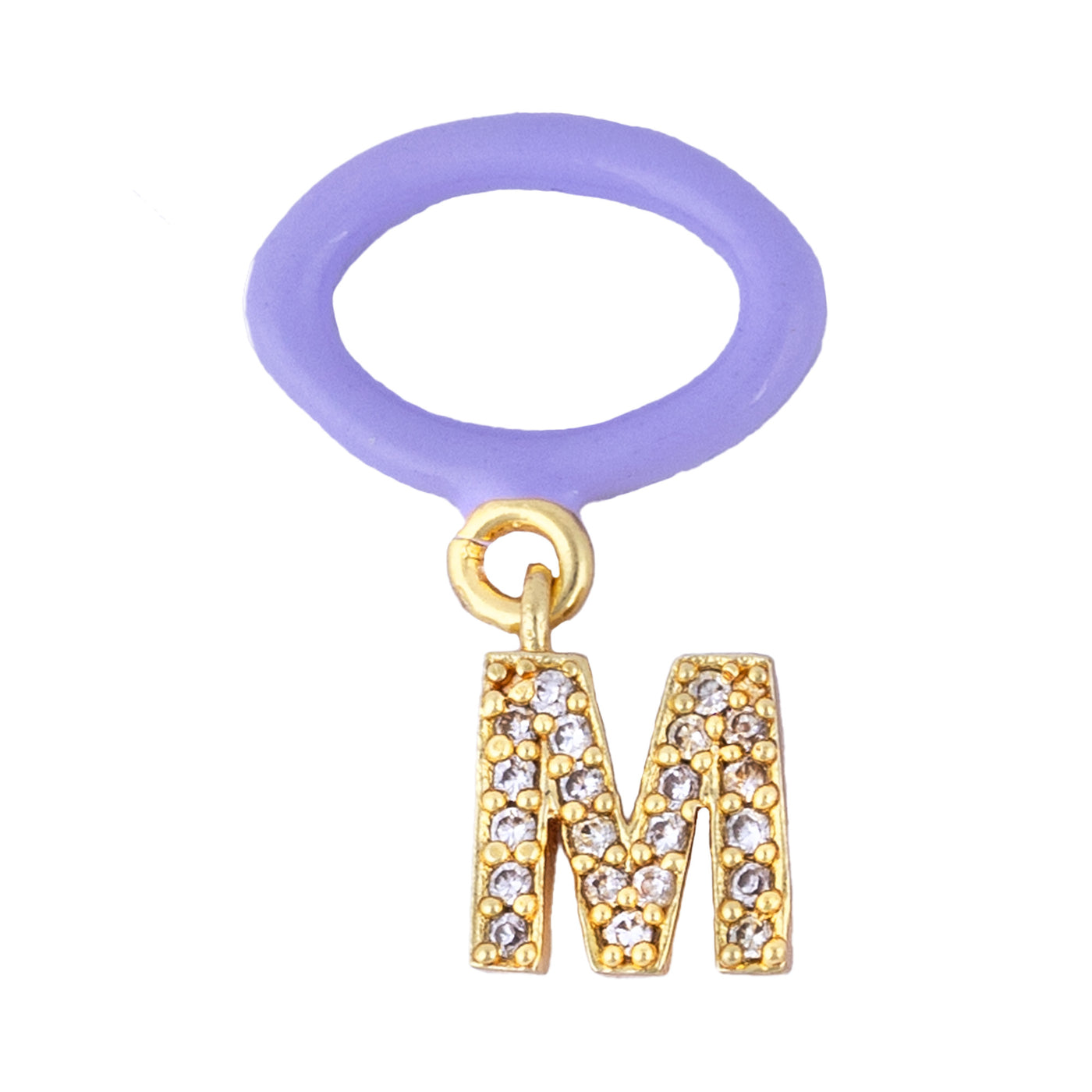 M Enamel Earring