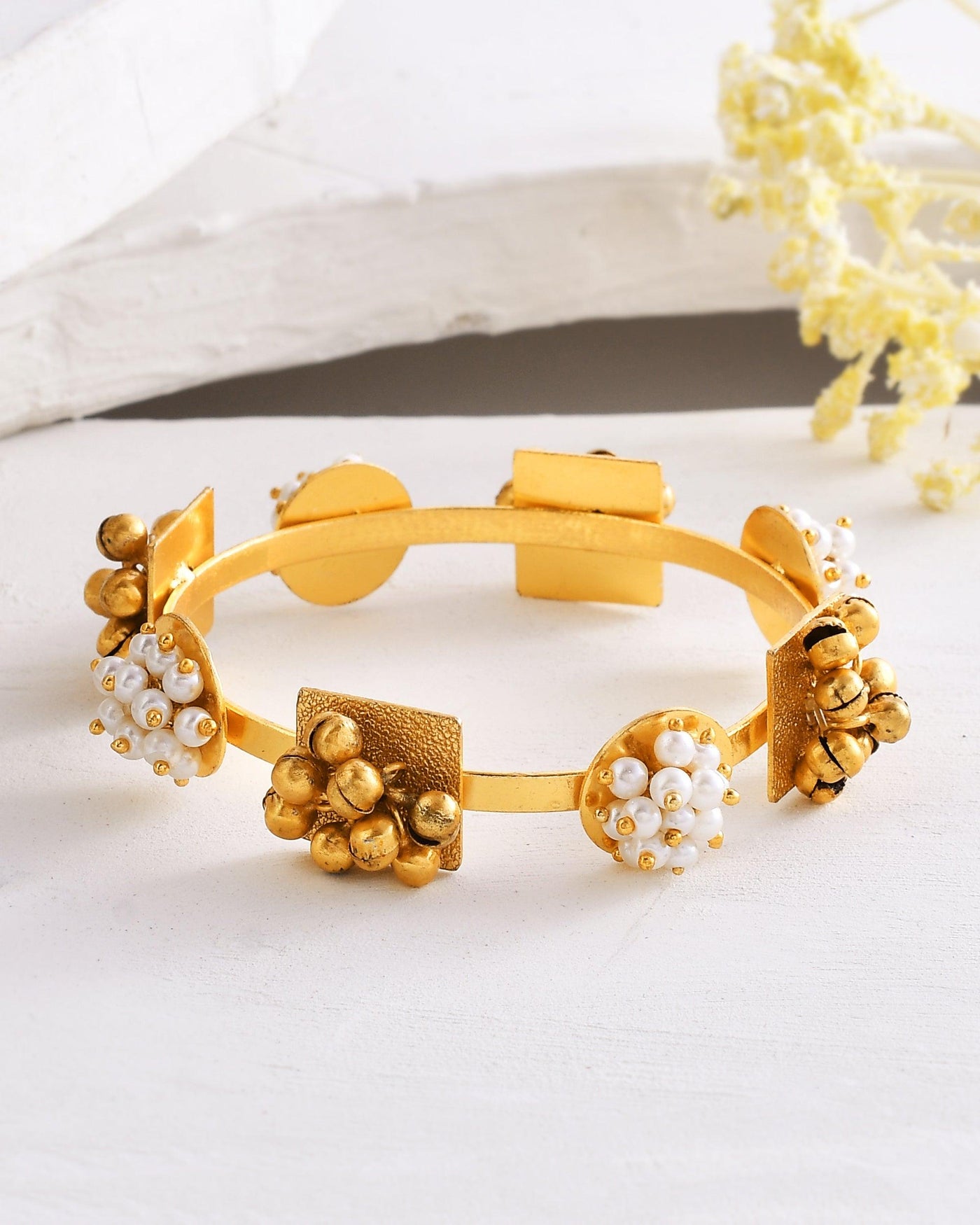 Fancy Square & Round Ghungroo Bangle - Zuriijewels