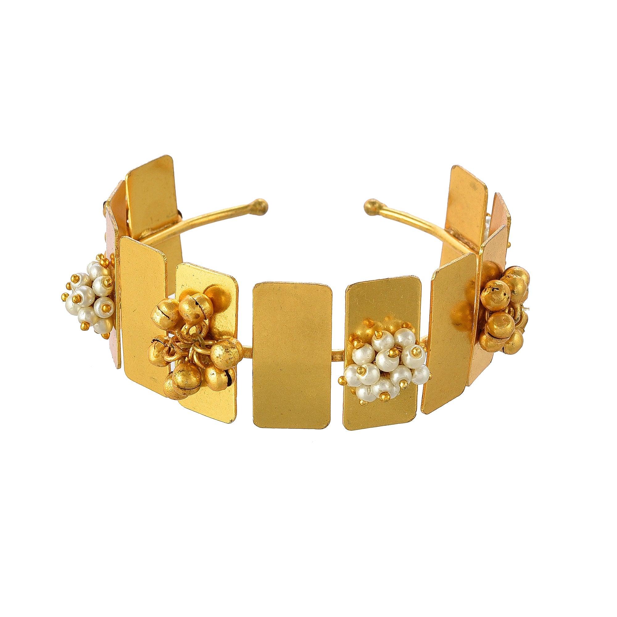 Fancy Rectangle Ghungroo Bracelet - Zuriijewels