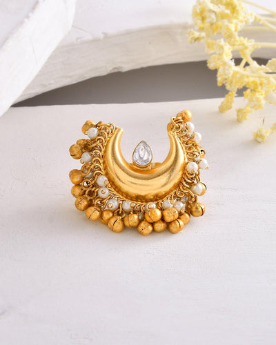 Fancy Chaand Ghungroo Ring - Zuriijewels