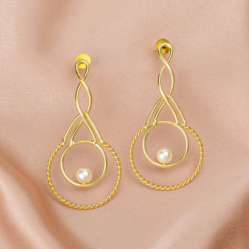 Layered Twisted Golden Earrings - Zuriijewels