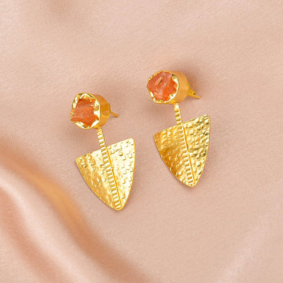 Retro Shaped Textured Earrings - Zuriijewels