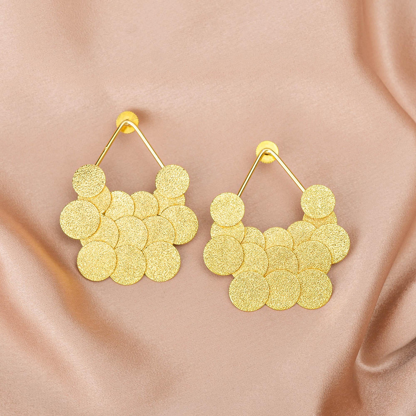 Textured Circle Disc Earring - Zuriijewels