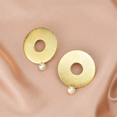 Pearl Concentric Circle Earring - Zuriijewels