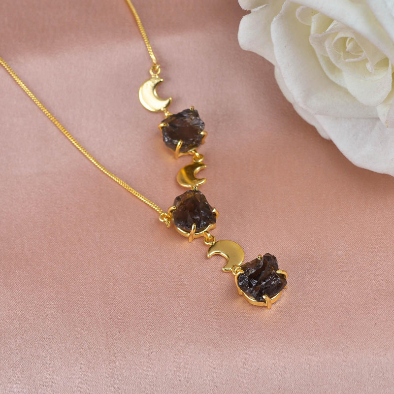 Moon & Stone Connection Necklace - Zuriijewels