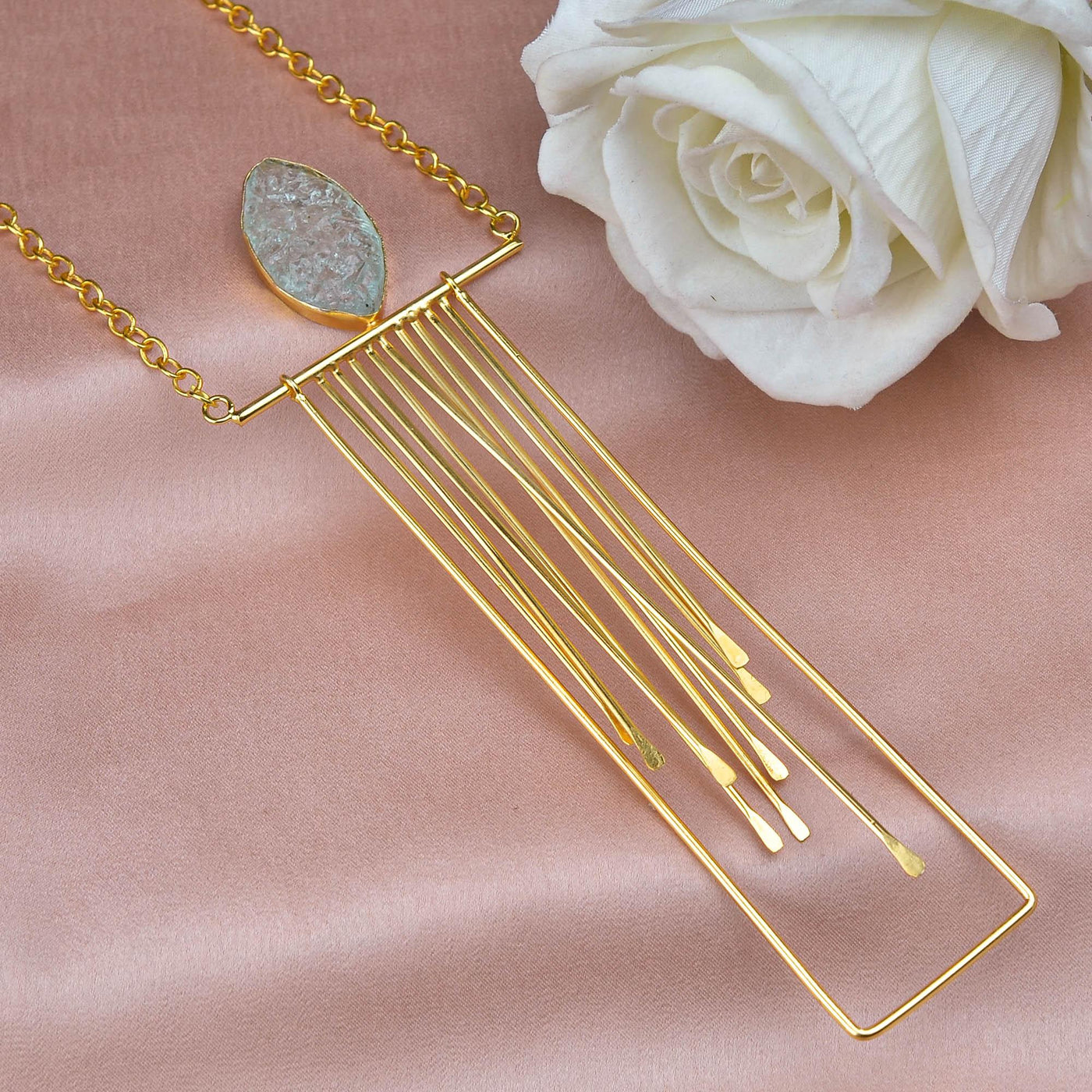 Marquee & Rectangular String Necklace - Zuriijewels