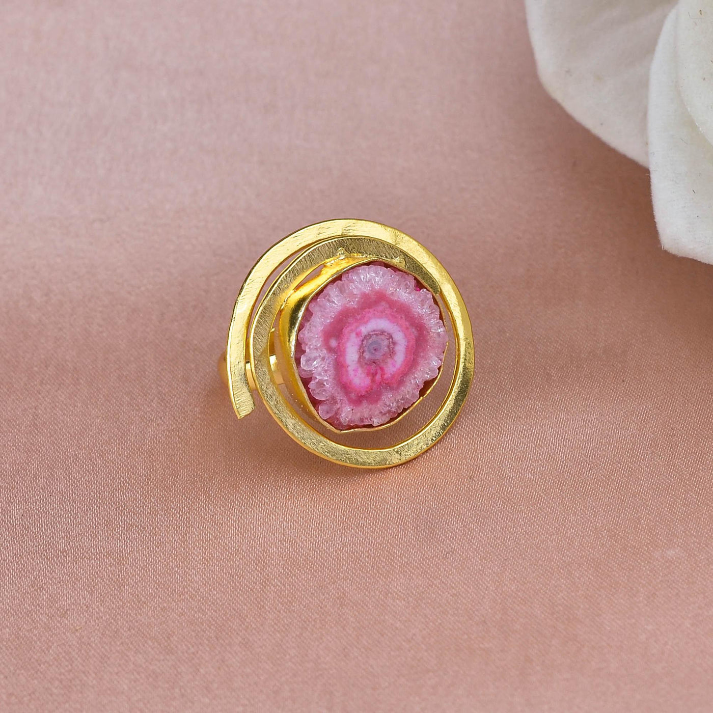 Solar Druzy Spiral Ring - Zuriijewels