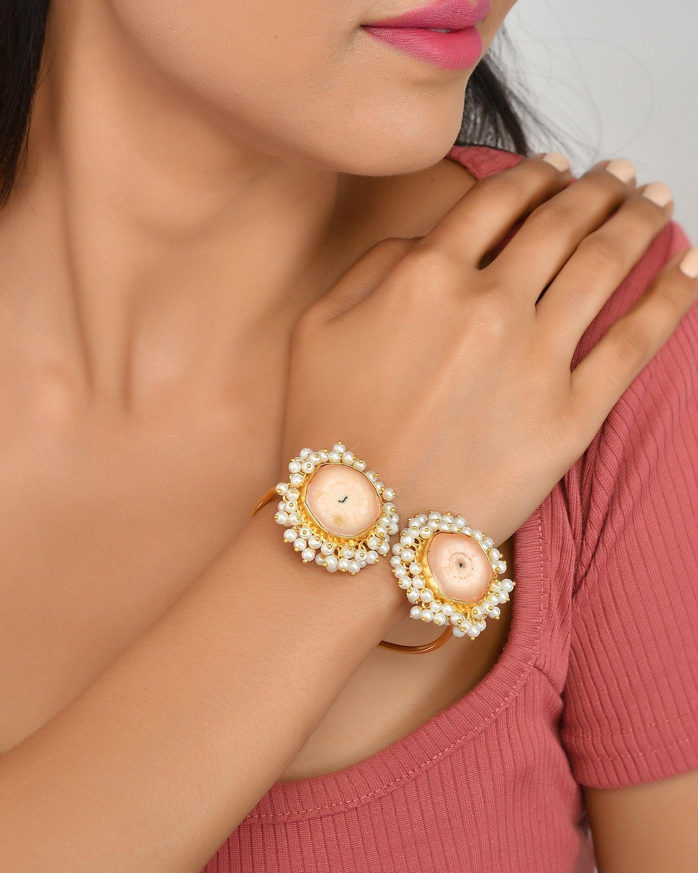 Double Solar Pearl Bracelet - Zuriijewels