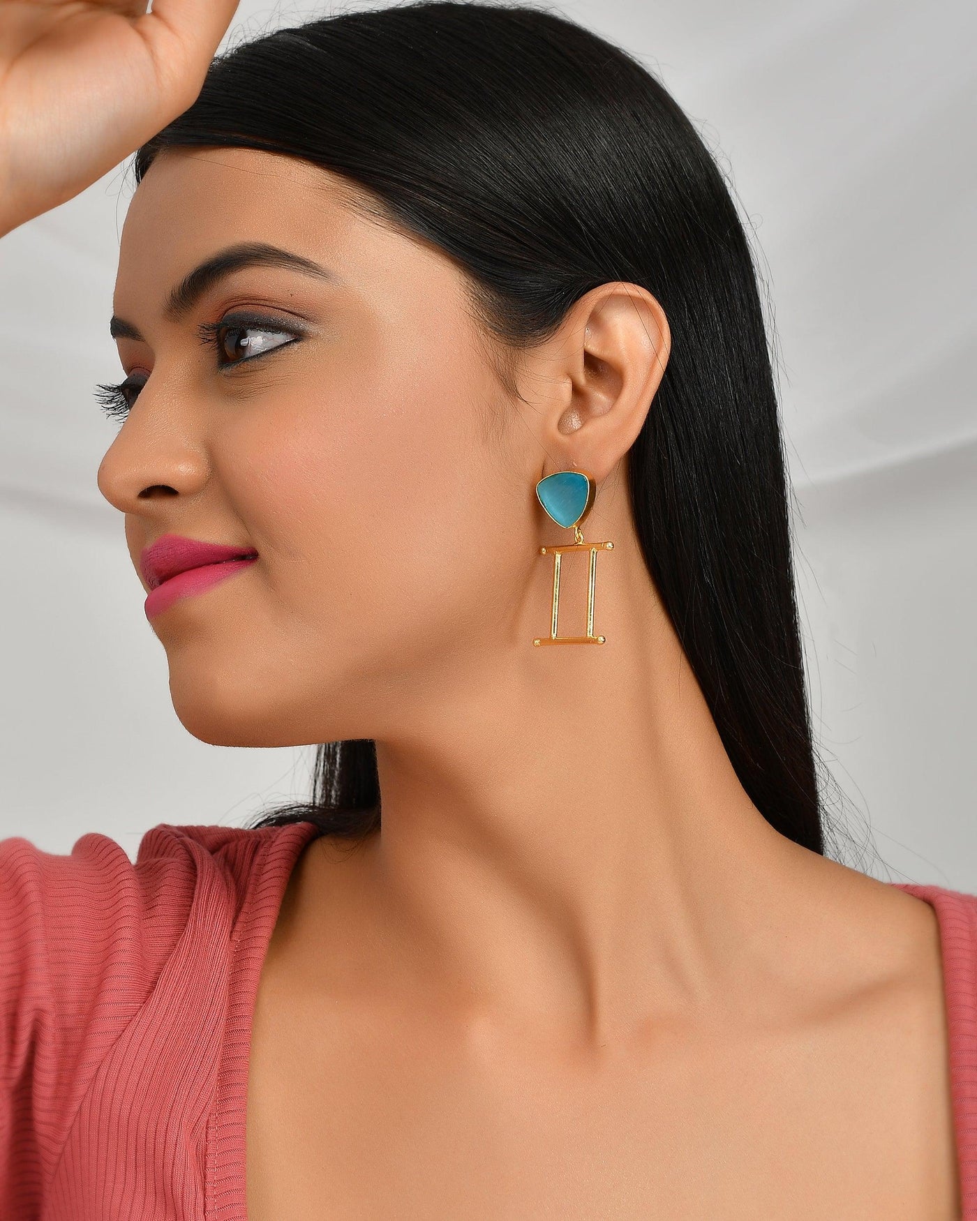 Open Reactangular Earring - Zuriijewels