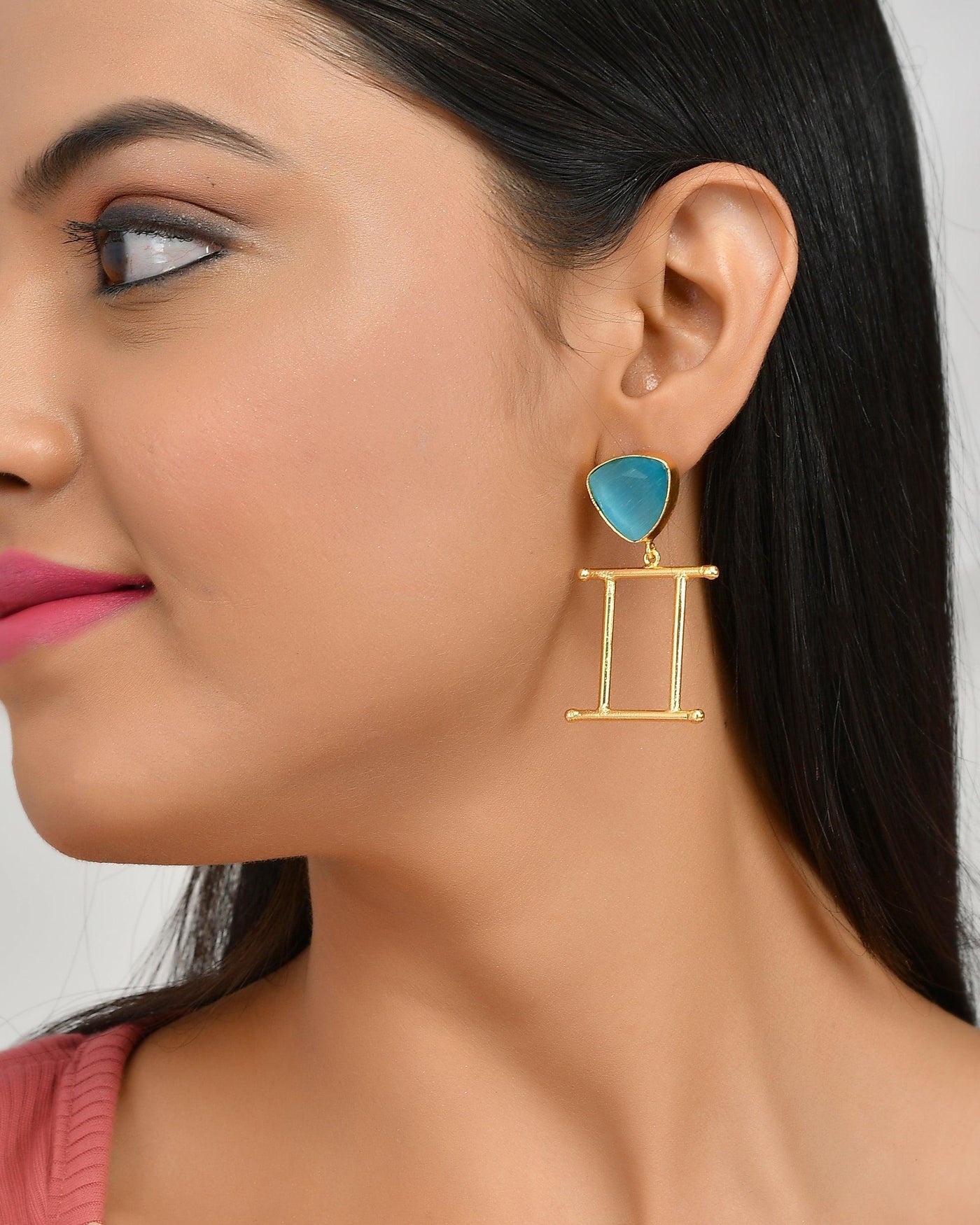 Open Reactangular Earring - Zuriijewels