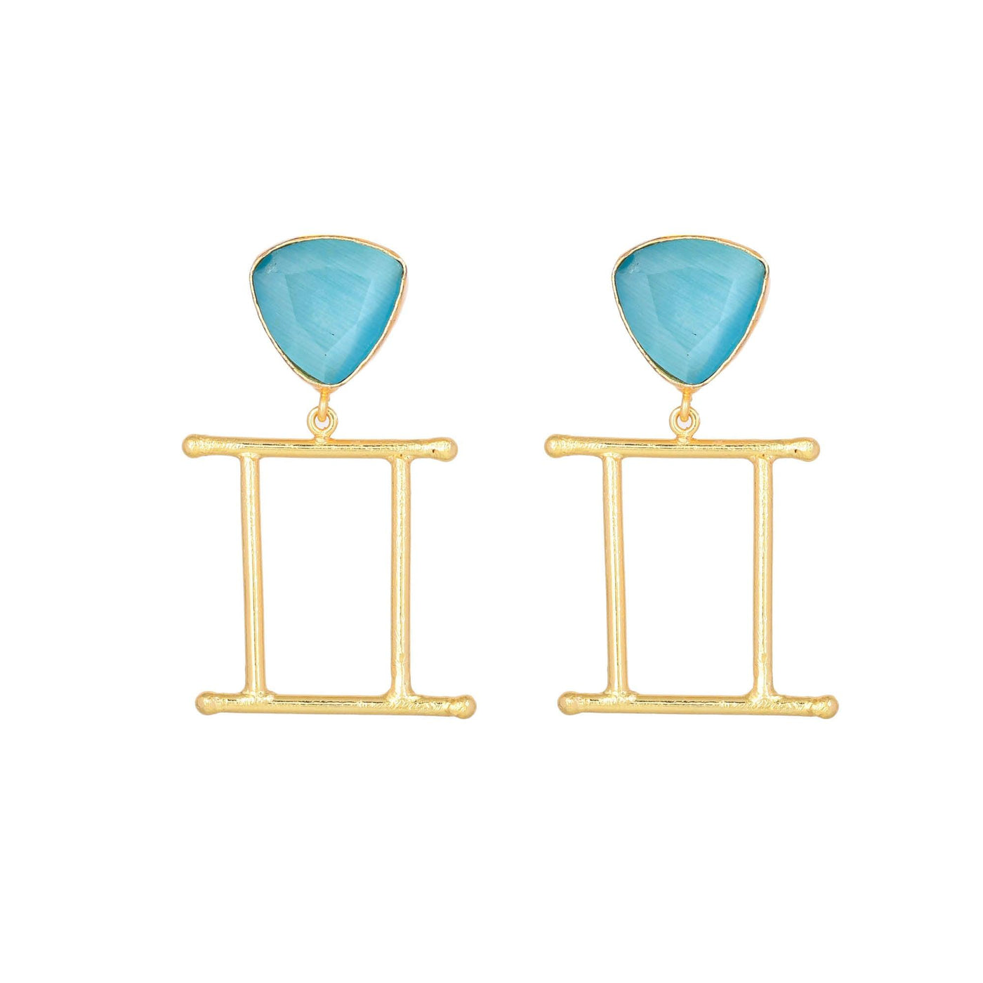 Open Reactangular Earring - Zuriijewels