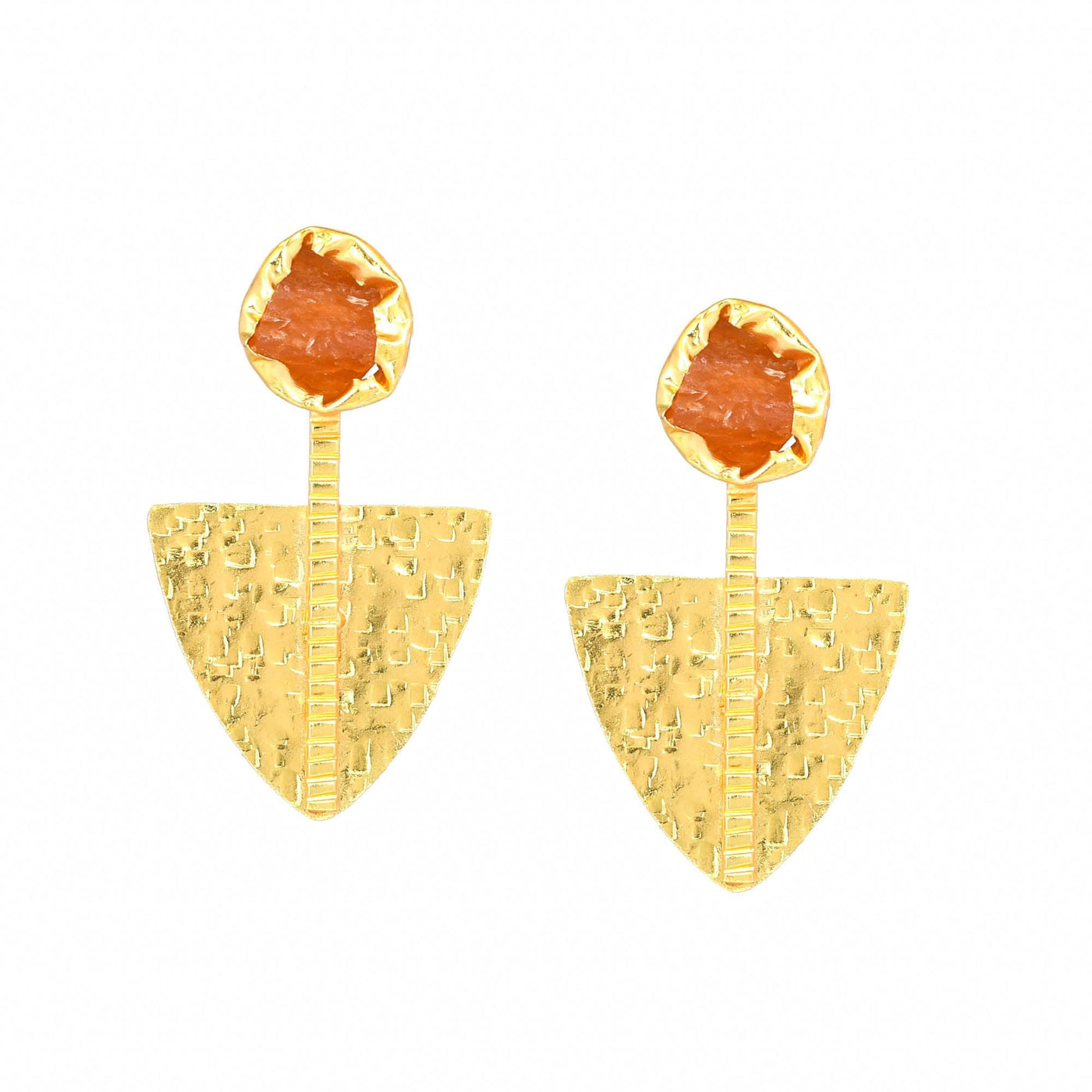 Retro Shaped Textured Earrings - Zuriijewels