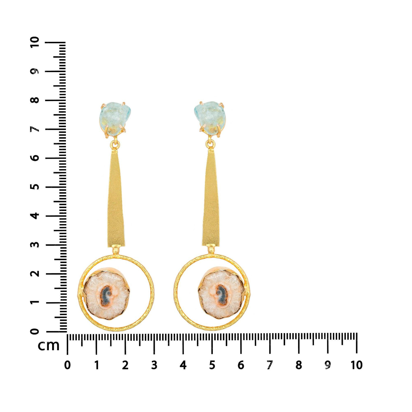 Dual Stone Studded Earring - Zuriijewels