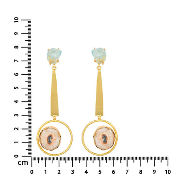 Dual Stone Studded Earring - Zuriijewels