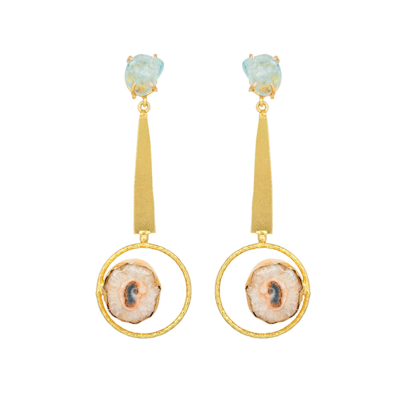 Dual Stone Studded Earring - Zuriijewels