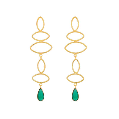 Gold Drop Dangler Earrings - Zuriijewels