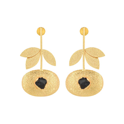 Triple Leaf Textured Earrings - Zuriijewels