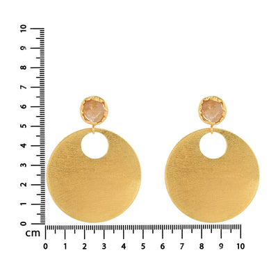Stone Studded Round Earring - Zuriijewels