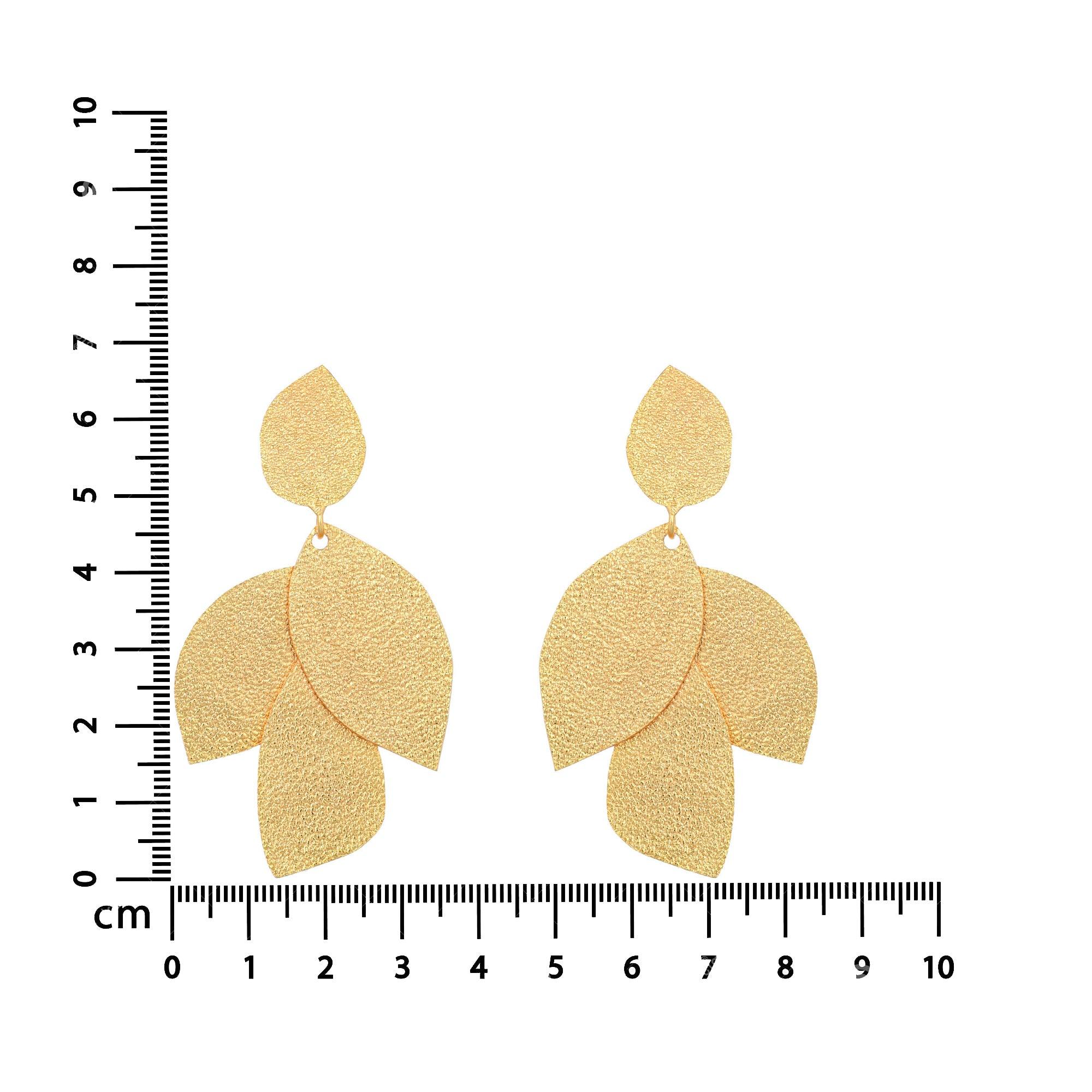 Textured Leaf Earring - Zuriijewels