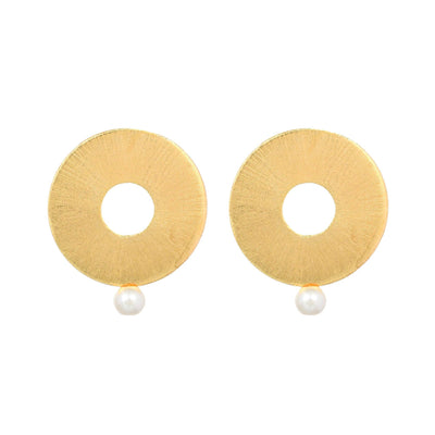 Pearl Concentric Circle Earring - Zuriijewels