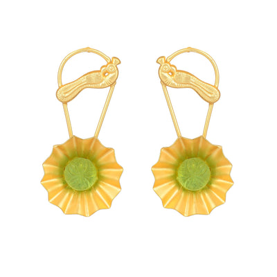 Bird Hanging Flower Earring - Zuriijewels