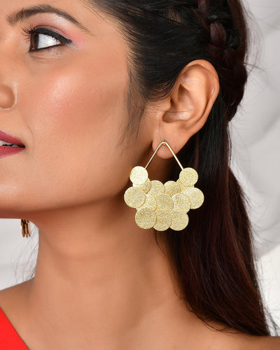 Textured Circle Disc Earring - Zuriijewels