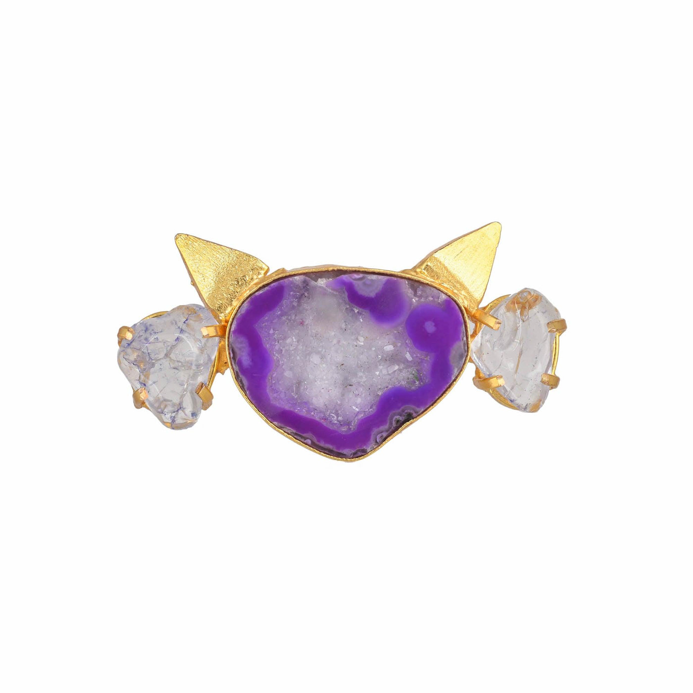 Solar Druzy Cat Ring - Zuriijewels