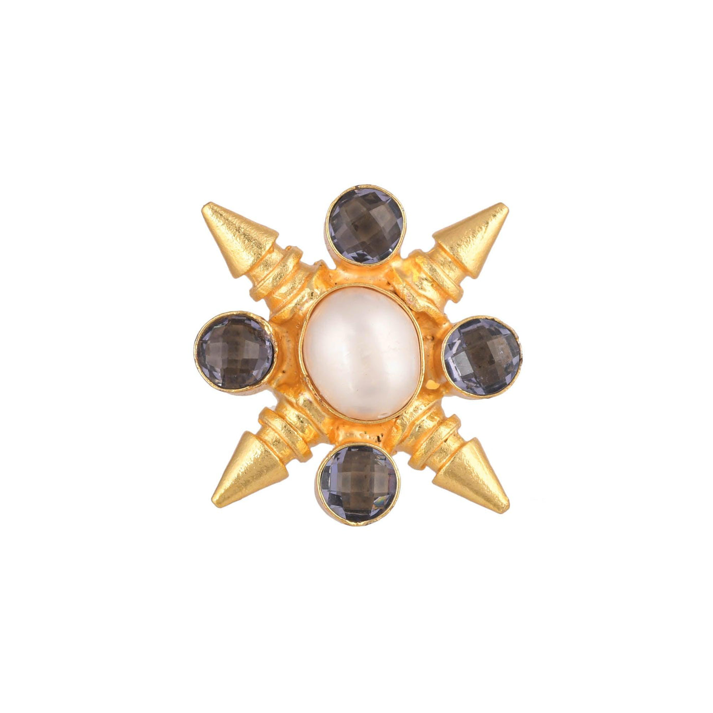 Cross Headed Pearl Ring - Zuriijewels