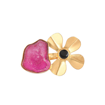 Window Druzy Flower Ring - Zuriijewels