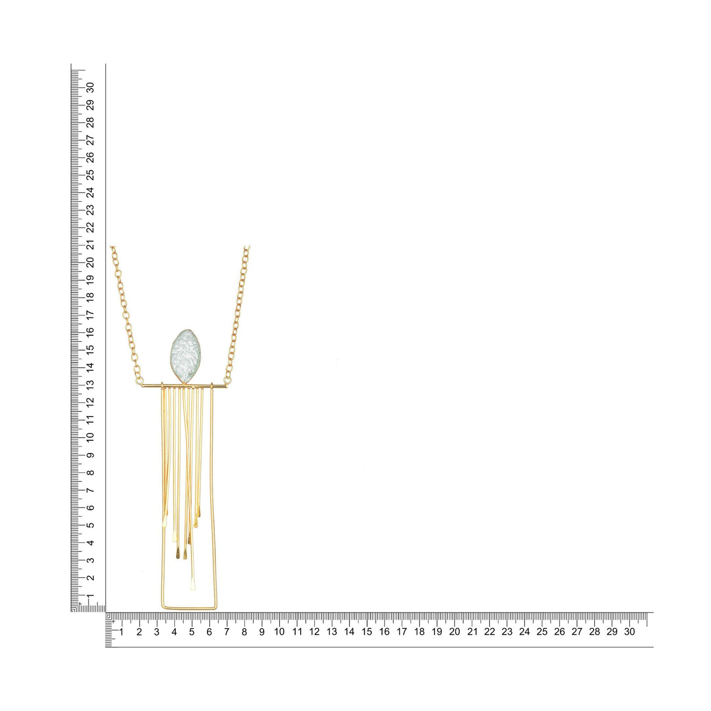 Marquee & Rectangular String Necklace - Zuriijewels