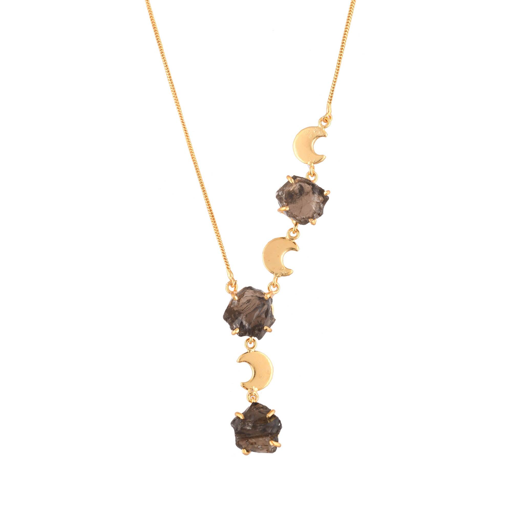 Moon & Stone Connection Necklace - Zuriijewels