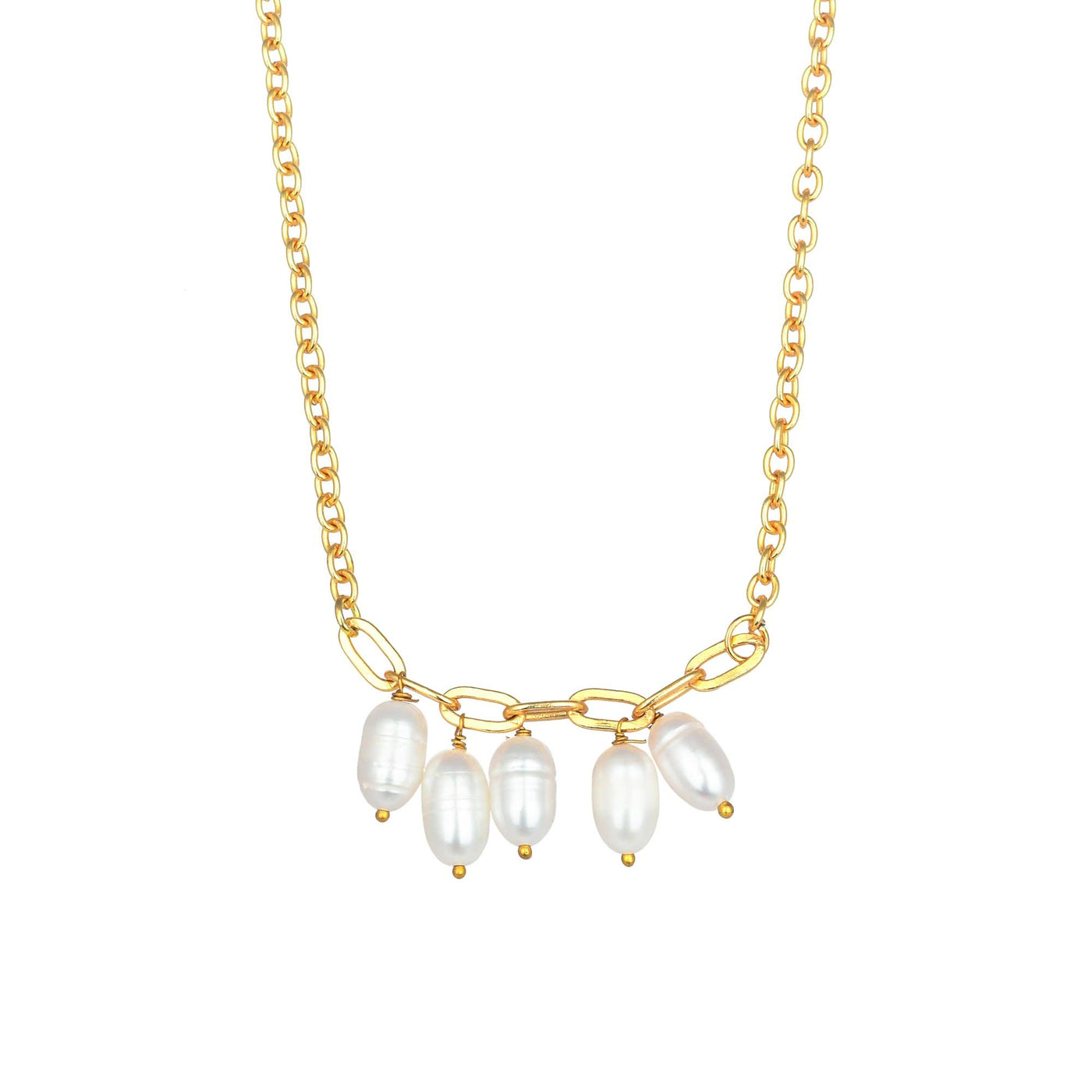 Dual Chain Pearl Necklace - Zuriijewels