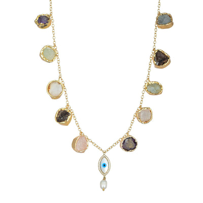 Evil Eye Stone Necklace - Zuriijewels